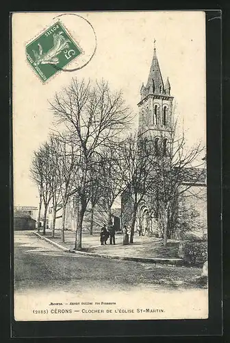 AK Cérons, Clocher de L`Église St-Martin