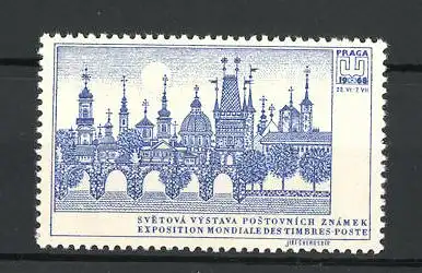 Reklamemarke Prag, Exposition Mondiales des Timbres-Poste 1968, Ortsansicht