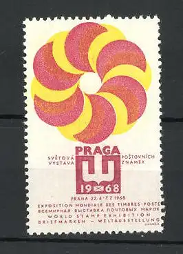 Reklamemarke Prag, Briefmarken-Weltausstellung 1968, Messelogo