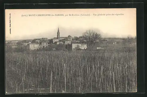 AK Saint-Christophe-des-Bardes, Vue generale prise des vignobles