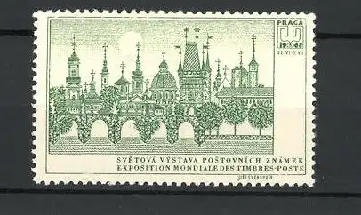 Reklamemarke Prag, Exposition Mondiale des Timbres-Poste 1968, Ortsansicht