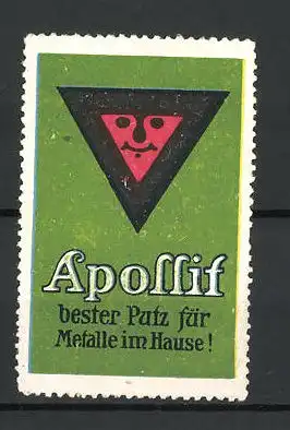 Reklamemarke Apollif bestes Metallputzmittel, Firmenlogo