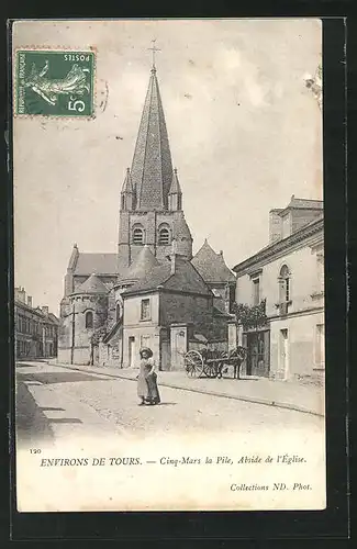 AK Cinq-Mars-la-Pile, Abside de l'Eglise