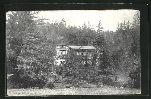 AK Schweizermühle, Blick auf das Fremdenheim Brausenstein