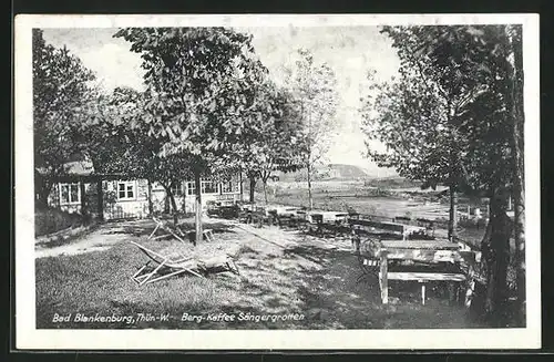 AK Bad Blankenburg i. Thür., Berg-Cafe Sängergrotten