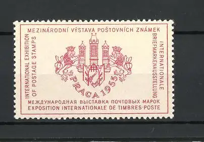 Reklamemarke Prag, Exposition Internationale de Timbres-Poste 1955. Wappen