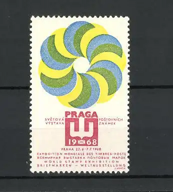 Reklamemarke Praga, Exposition Mondiale des Timbres-Poste 1968, Messelogo