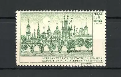 Reklamemarke Prag, Exposition Mondiale des Timbres-Poste 1968, Ortsansicht