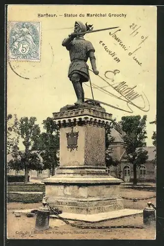 AK Harfleur, Statue du Marèchal Grouchy