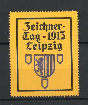 Reklamemarke Leipzig, Zeichnertag 1913, Stadtwappen