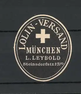 Reklamemarke Lolin-Versand L. Leybold, München