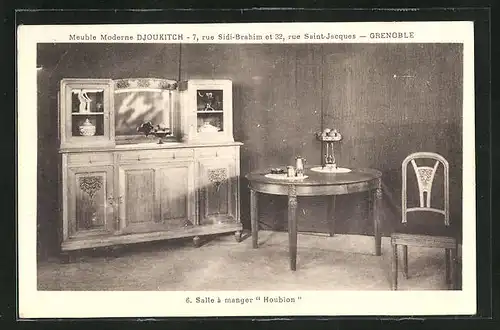 AK Grenoble, Meuble moderne Djoukitch, rue Sidi-Brahim 7, salle à manger Houblon