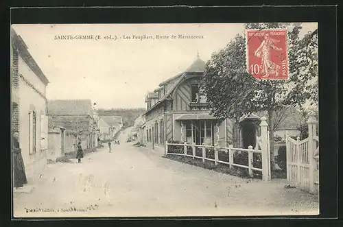 AK Sainte-Gemme, Les Peupliers, Route de Marsauceux