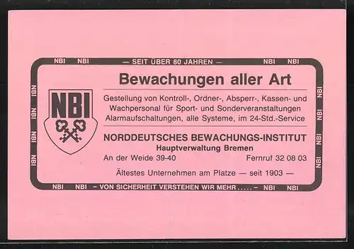 Eintrittskarte Bremen, Werder Bremen 1988 /89 Weser-Stadion