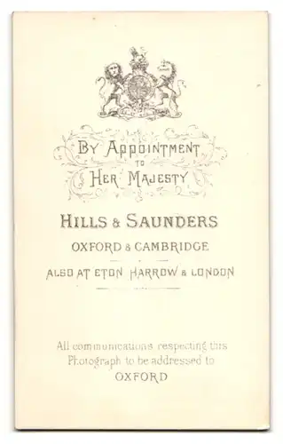 Fotografie Hills & Saunders, Cambridge, Portrait junger Mann mit Koteletten im Anzug