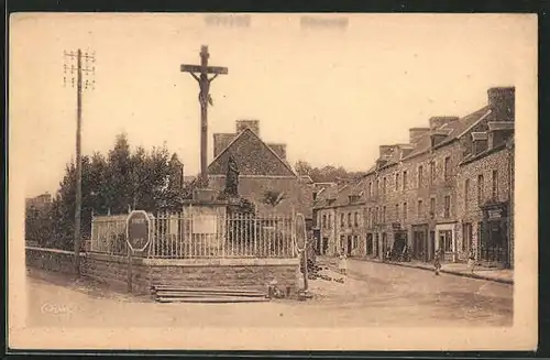 AK Chatelaudren, Rue de Brest, Strassenpartie