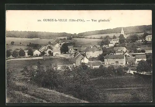 AK Gurgy-la-Ville, Vue générale, Blick nach dem Ort