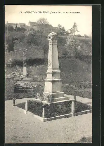 AK Gurgy-le-Chateau, Le Monument