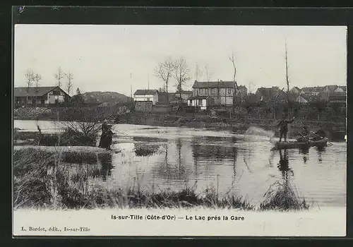 AK Is-sur-Tille, Le Lac près la Gare