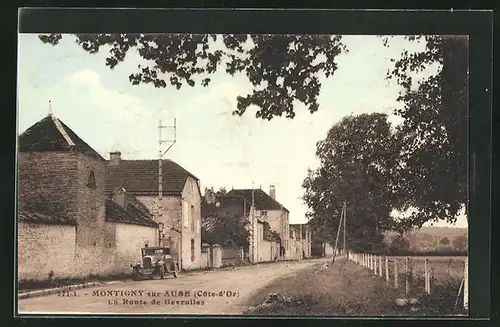 AK Montigny-sur-Aube, La Route de Gevrolles