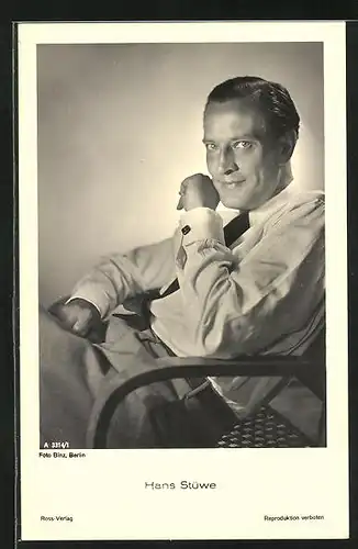 AK Hans Stüwe, Portrait des Schauspielers