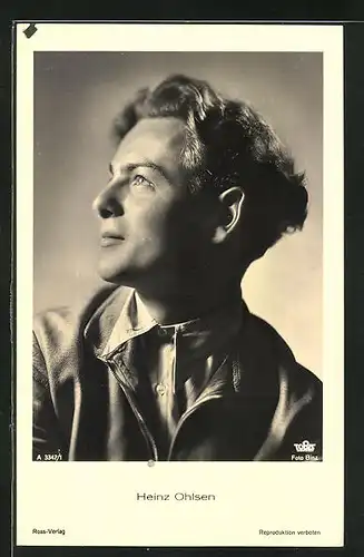 AK Schauspieler Heinz Ohlsen in Lederjacke