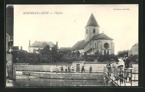 AK Mirebeau-sur-Beze, L'Eglise, Blick zur Kirche