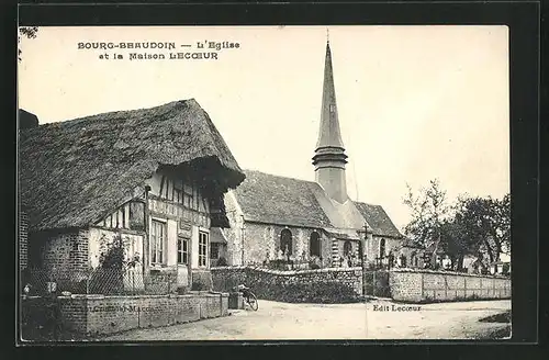 AK Bourg-Beaudoin, L`Eglise et la Maison Lecoer