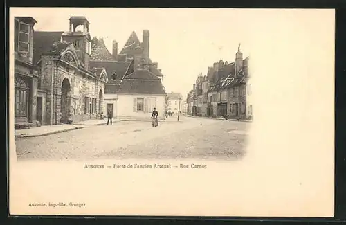 AK Auxonne, Porte de l`Ancien Arsenal, Rue Carnot