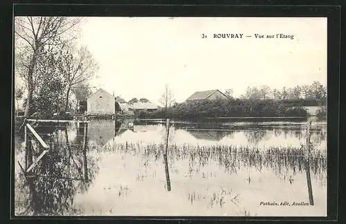 AK Rouvray, Vue sur l`Etang