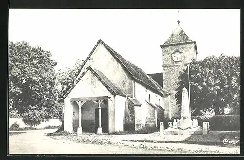 AK Bretigny, L`Eglise et le Monument aux Morts