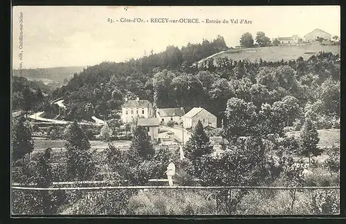 AK Recey-sur-Ource, Entrée du Val d`Ars, Panorama