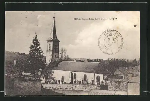 AK Billy-source-Seine, L`Eglise