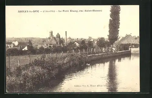 AK Arnay-le-Duc, le Petit Etang, rue Saint-Honore