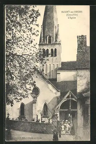 AK Bligny-sur-Ouche, L`Église, Ansicht der Kirche