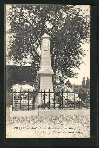 AK Charrey-sur-Saone, Monument à ses Morts, Kriegerdenkmal