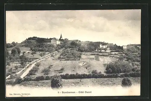 AK Sombernon, Blick auf das Dorf