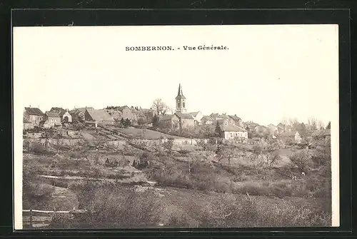 AK Sombernon, Teilansicht mit Kirche