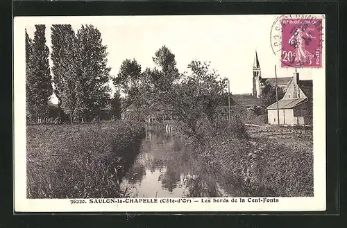 AK Saulon-la-Chapelle, Les Bords de la Cent-Fonts