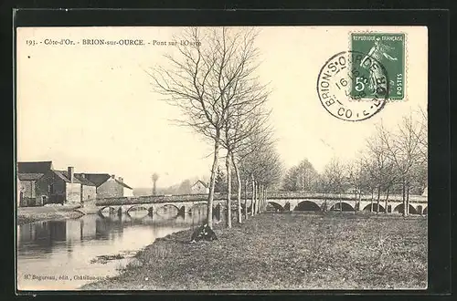 AK Brion-sur-Ource, Pont su l`Ource