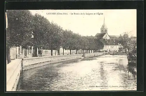 AK Laignes, Le Bassin de la Laignes et l`Eglise