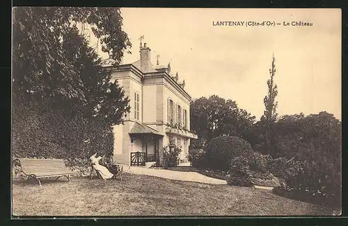 AK Lantenay, Le Chateau, Schloss mit Garten