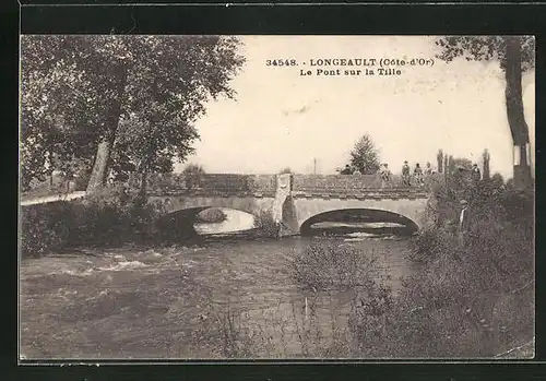 AK Longeault, le Pont sur la Tille