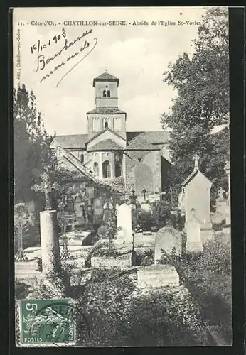 AK Chatillon-sur-Seine, Abside de l'Eglise Saint-Vorles