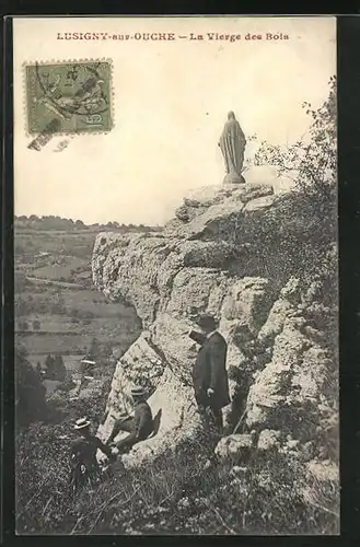 AK Lusigny-sur-Ouche, La Vierge des Bois, Jungfrauenstandbild