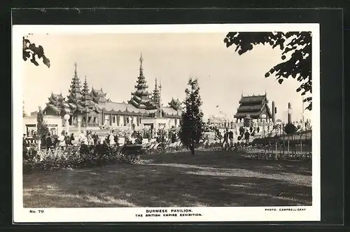 AK London, British-Empire Exhibition 1924, Burmese Pavilion