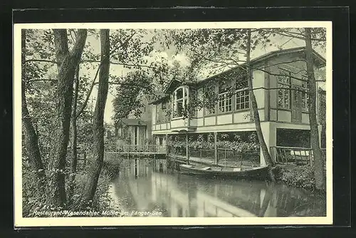 AK Altlandsberg, Gasthaus Wesendahler Mühle am Fänger-See