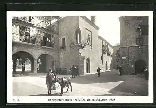 AK Barcelona, Exposicion Intern. de Barcelona 1929, Spanisches Dorf