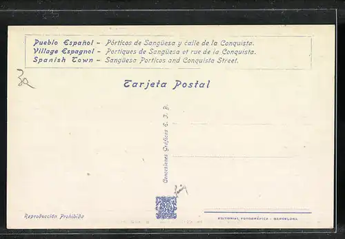 AK Barcelona, Exposicion Intern. de Barcelona 1929, Spanisches Dorf