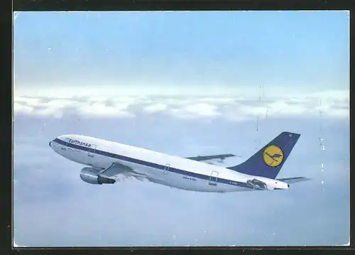 AK Flugzeug Airbus A 300 der Lufthansa über den Wolken